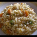 Risotto con zucca gialla e peperoni verdi Risotto con zucca gialla e peperoni verdi