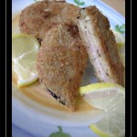 Cordon bleu di melanzane con prosciutto cotto e sottiletta