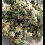 Risotto agli spinaci con crema di ricotta ai profumi aromatici