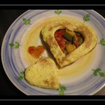 Romantico omelette con peperonata