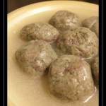 Canederli con coste e porri