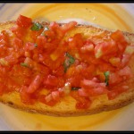 Bruschetta al pomodoro e basilico
