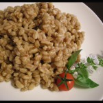 Zuppa di farro e pomodori secchi