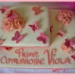 Torta comunione:"Leggiadra mariposa"