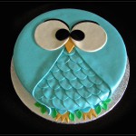 Torta cresima: "Il gufo azzurro"