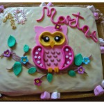 Torta compleanno: "Gufetto rosa"