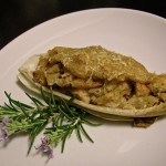 Barchette di belga, patate e salsa tonnata