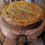 Cheesecake arancia, mou e fili di caramello